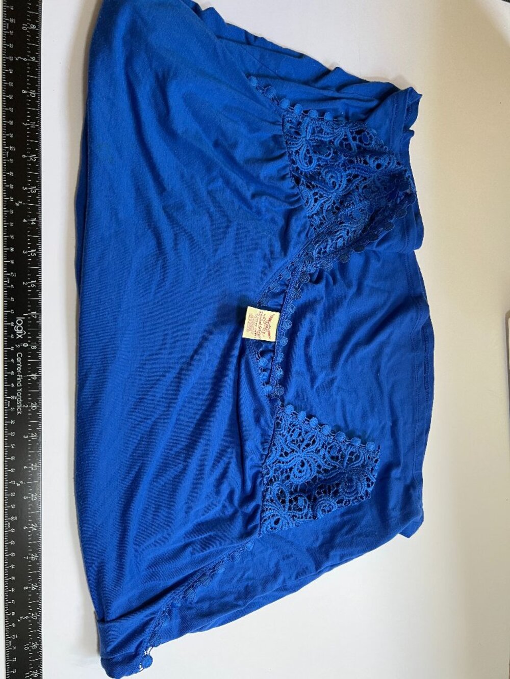 Faded Glory Royal Blue Scalloped Tank Top W 3X